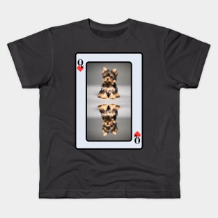 Yorkshire Terrier Queen of Hearts Kids T-Shirt